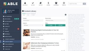 Content library, a feature of ABLE, the CPA CRM.